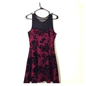Maroon flower dress